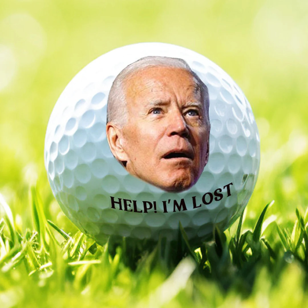 Help I'm Lost Joe Biden Golf Ball, Confused Sleepy Joe Funny Joe Biden Golf Ball, Biden Lost Golf... | Etsy (US)