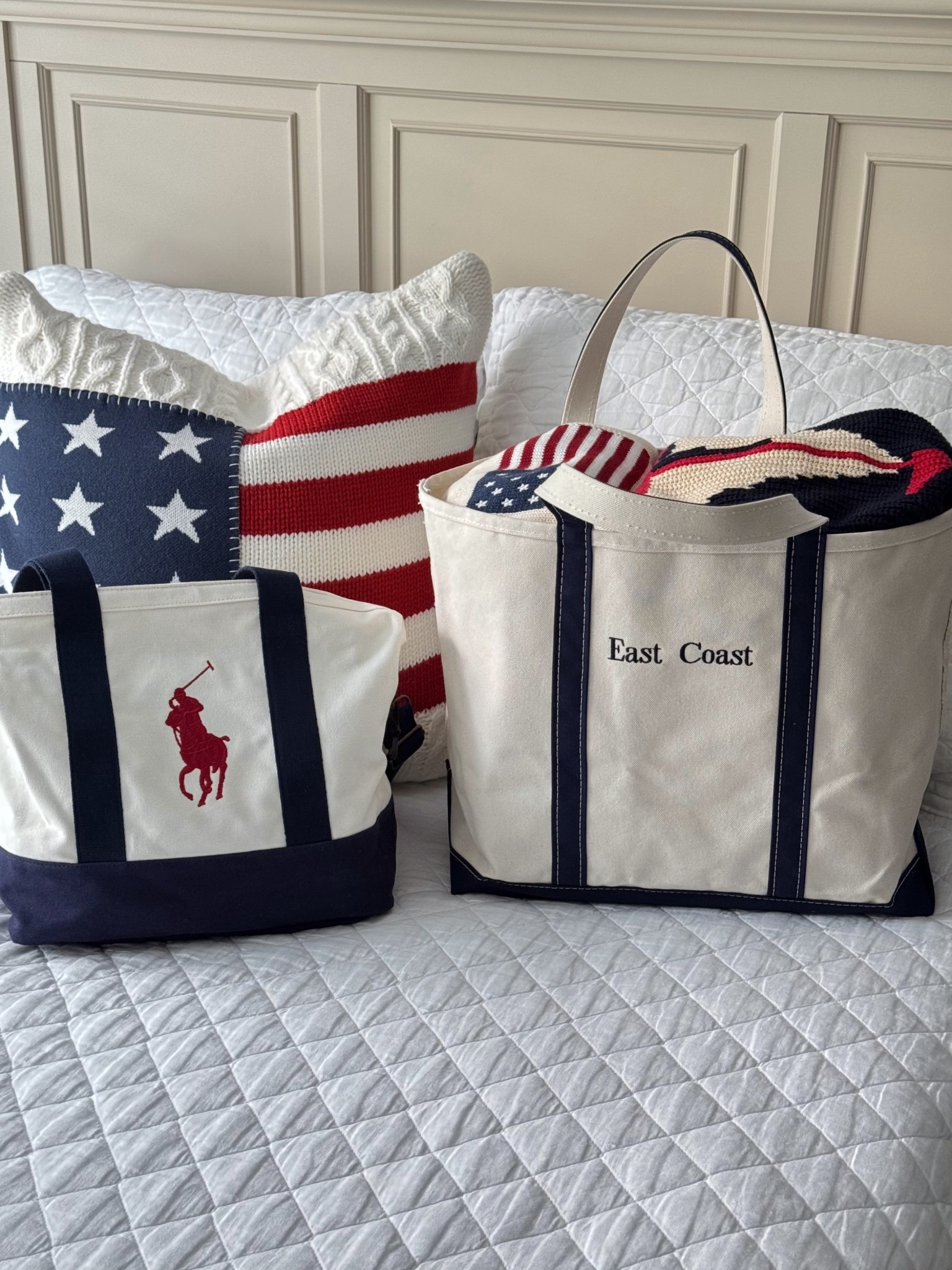 Summer tote bags ⚓️

Ralph Lauren tote, LL Bean boat and tote, New England summer, Nantucket style, East Coast style

LL Bean boat and tote is in the blue color, size large with regular straps, navy monogram

#LTKFindsUnder100 #LTKItBag #LTKFindsUnder50