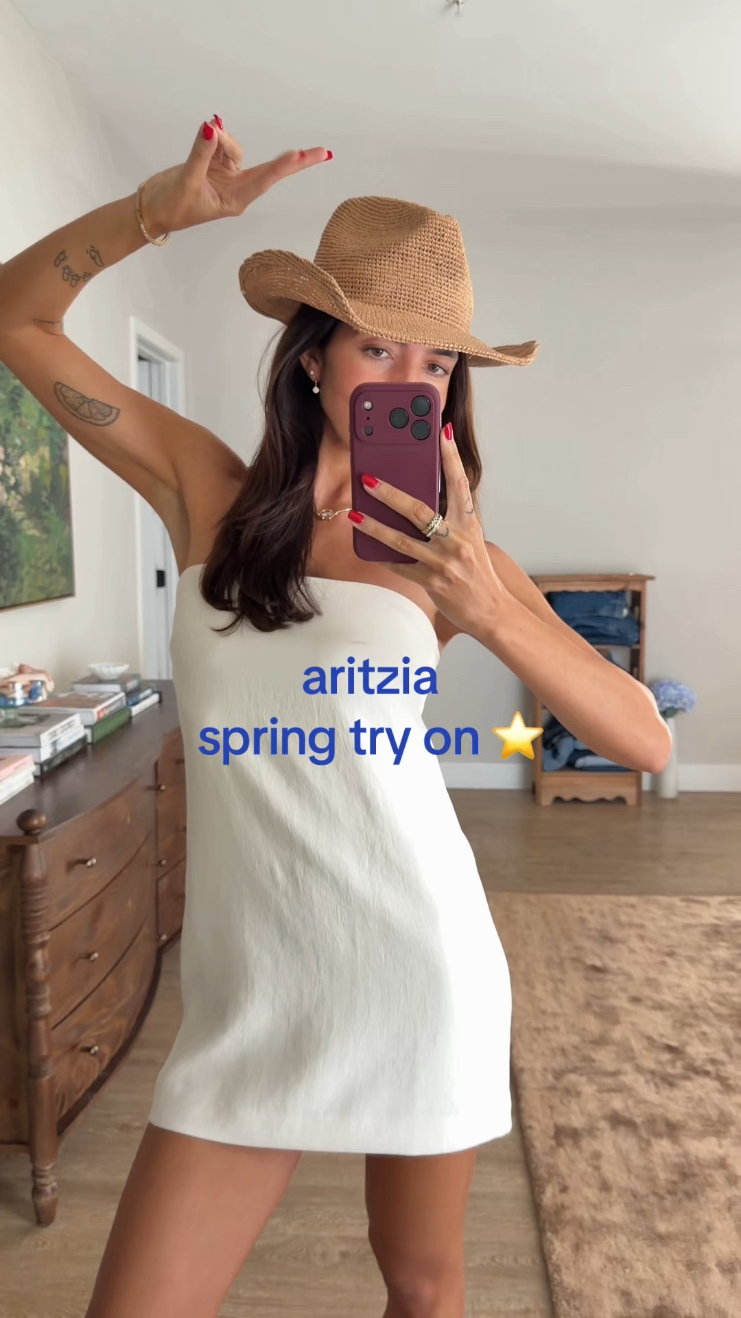 Aritzia spring and summer haul !!! 2 in dress, XS in satin top, 2 in black shorts, S in v neck tank, S in off shoulder top, S in brown satin short, 4 in crepette button up, S in smooth matter top, S in white terry shorts, XS in lemonade shorts and S in top

#LTKSeasonal #LTKootd #LTKgrwm