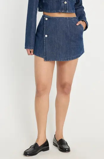 Good American Denim Mini Skort | Nordstrom | Nordstrom
