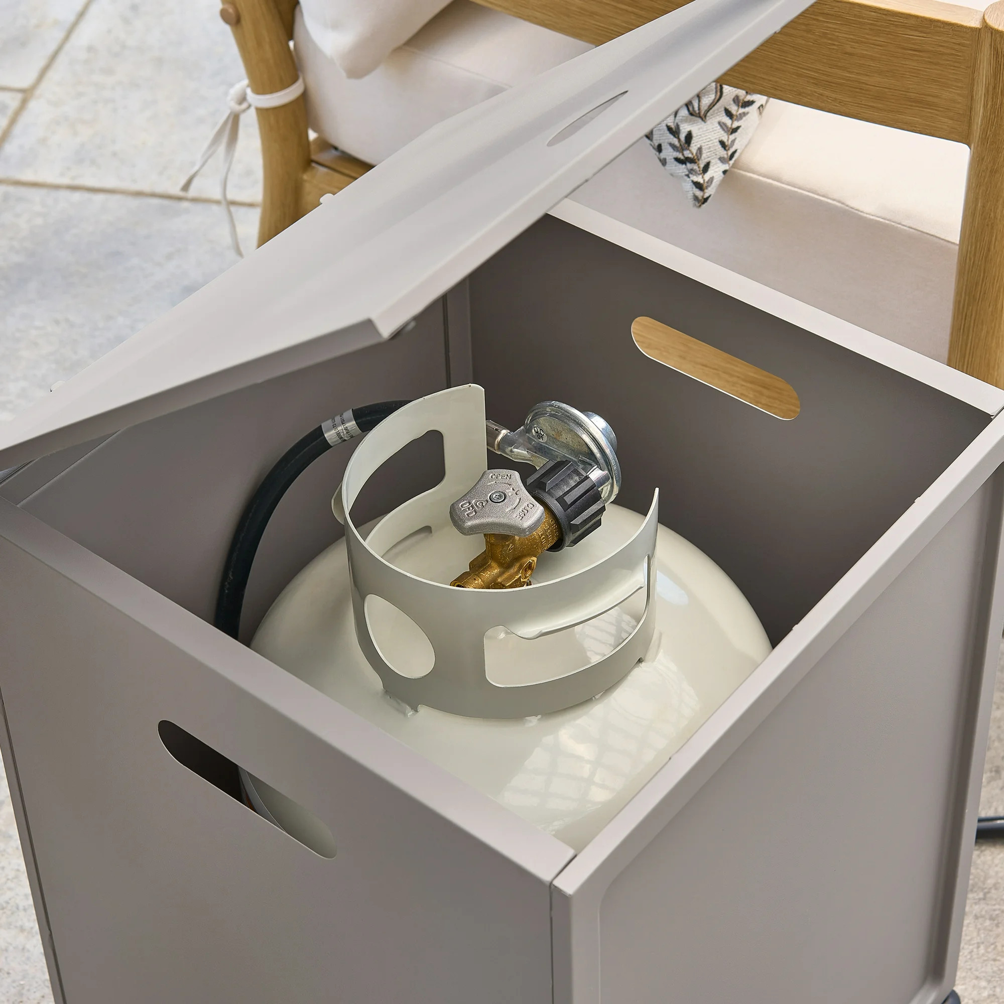 Better Homes & Gardens 36" Round 65,000 BTU Propane Faux Concrete Finish Fire Pit with Tank Hidea... | Walmart (US)