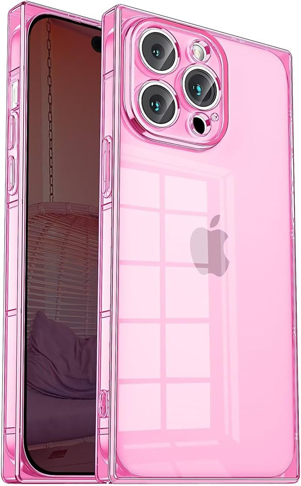 Tzomsze Square iPhone 14 Pro Max Case, Clear Case with Full Camera Protection & Reinforced Corner... | Amazon (US)