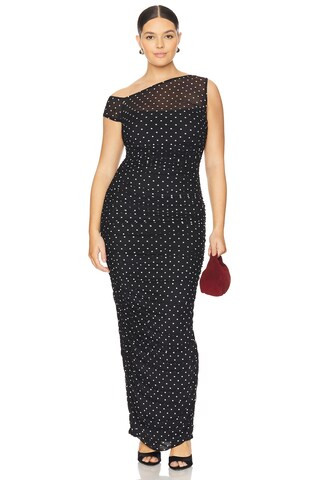AFRM Biona Maxi Dress in Noir Dot from Revolve.com | Revolve Clothing (Global)