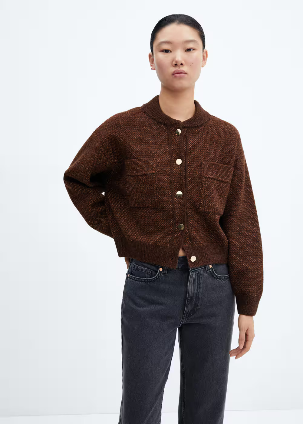 Bomber-style cardigan with pockets | MANGO (US)