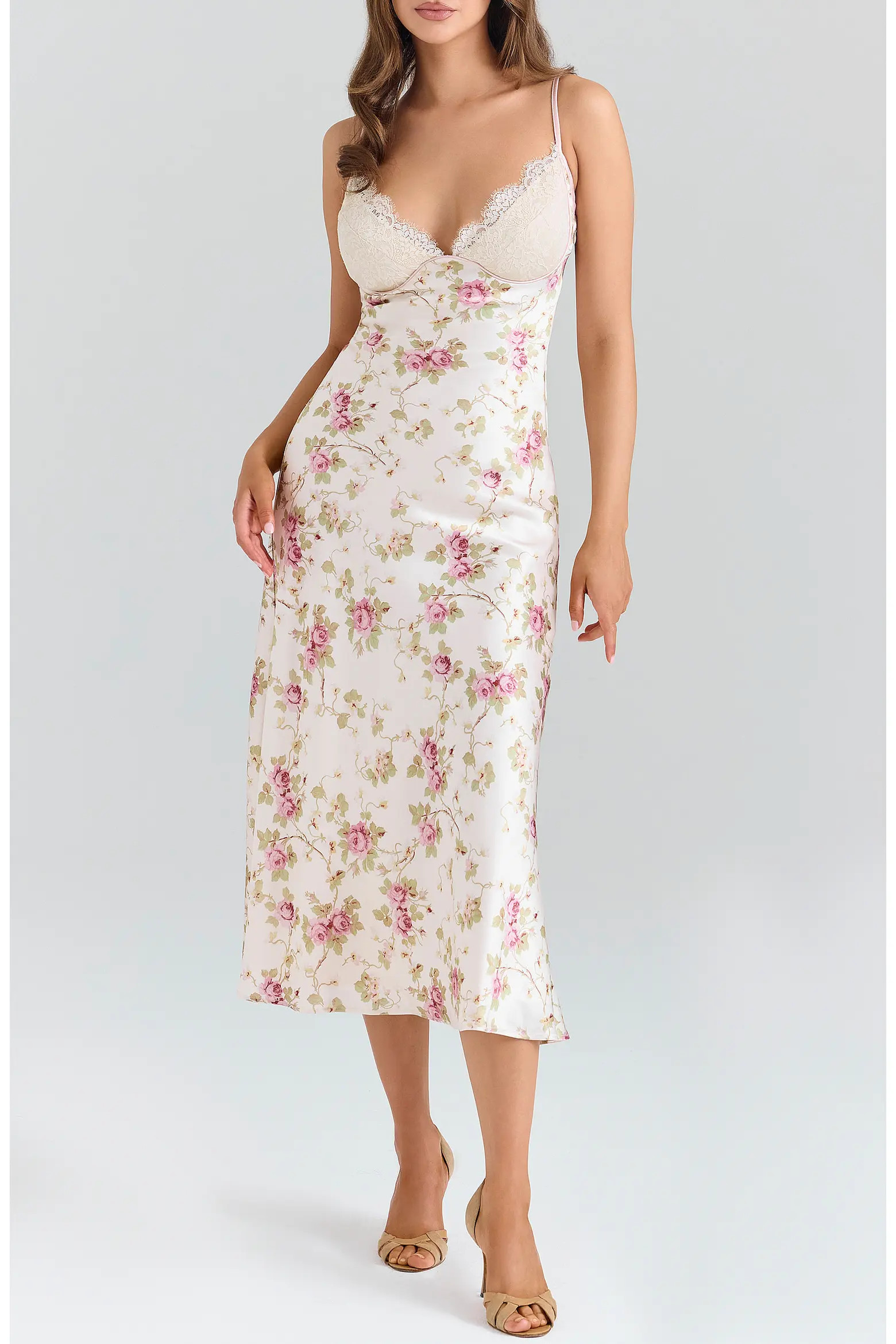 Felicity Bias Cut Satin Midi Dress (Women) | Nordstrom | Nordstrom