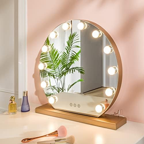 YOKUKINA Vanity Mirror with 12 LED Lights, 32 Inch Hollywood Lighted Makeup Mirror for Dressing R... | Amazon (US)