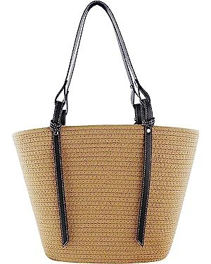 Ayliss Women Large Beach Tote Shoulder Handbag Summer Beach Cotton Crochet Handwoven Weaving Shou... | Amazon (US)