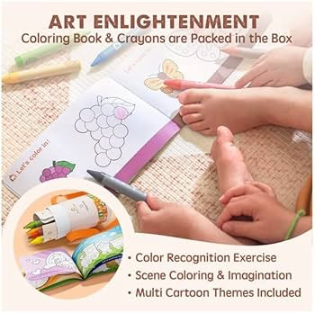 Tiny Land Toddler Crayons, 16 Colors Non Toxic Washable Jumbo Crayons Markers for Boys & Girls, E... | Amazon (US)