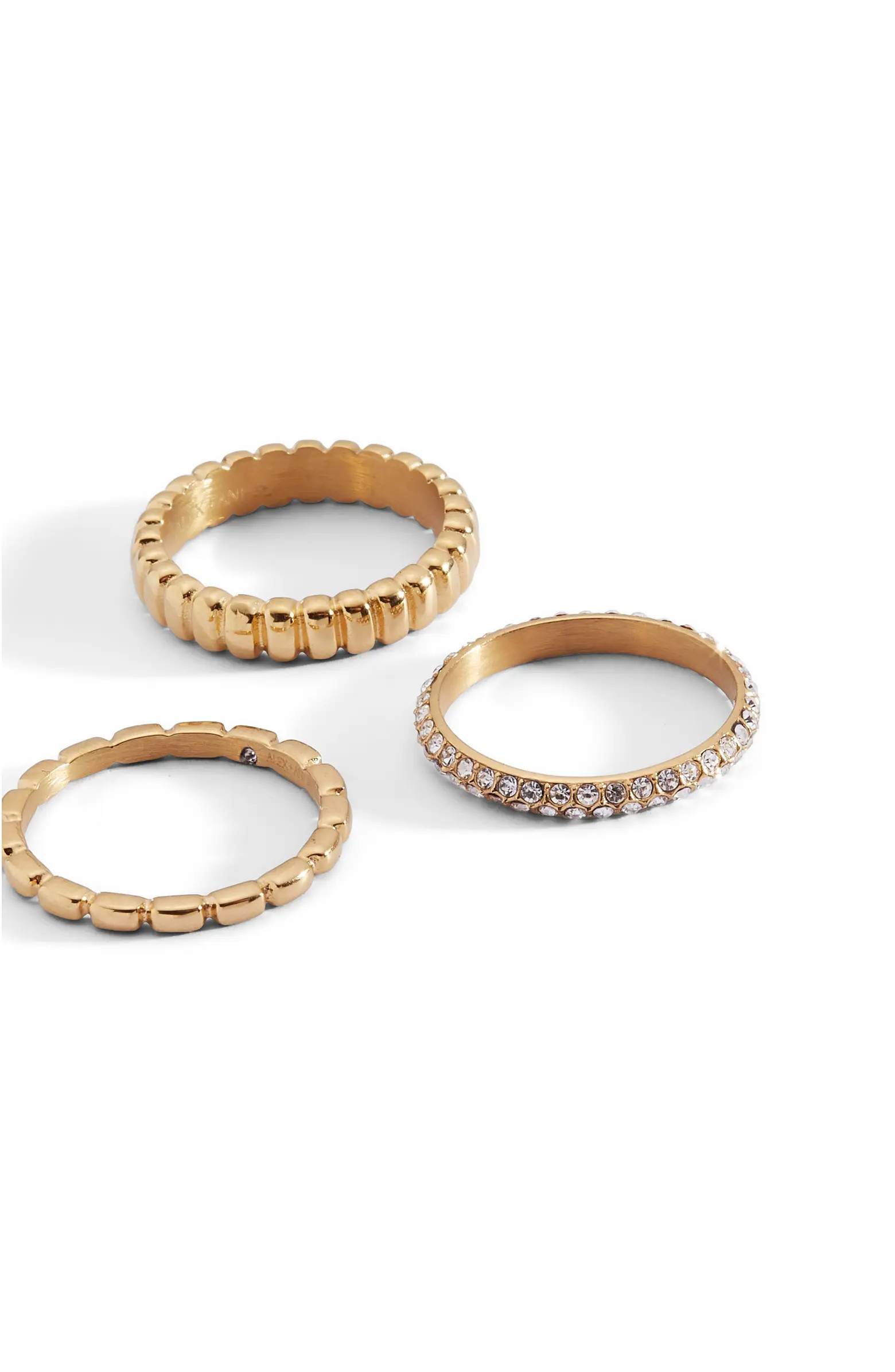 Alex and Ani Multi Textured Stacking Ring Set of 3 | Nordstrom | Nordstrom