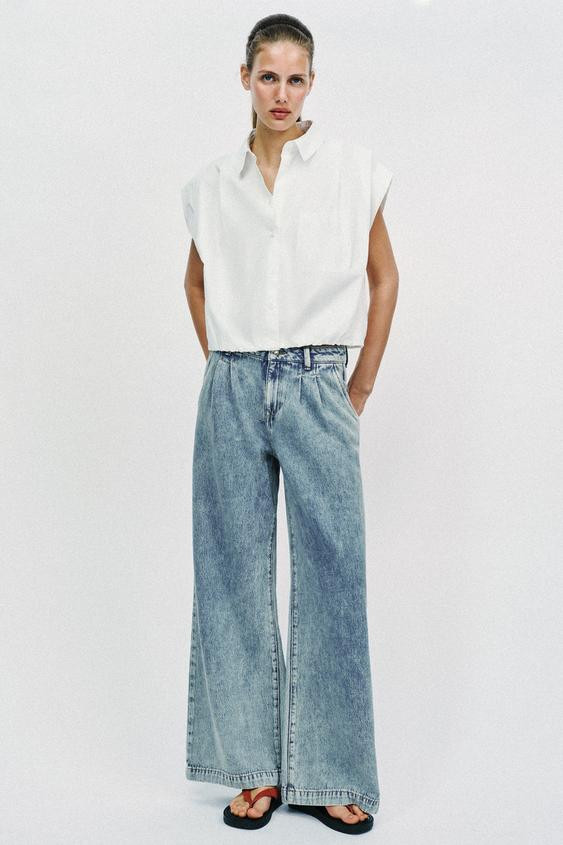 BALLOON CROPPED SHIRT | Zara US