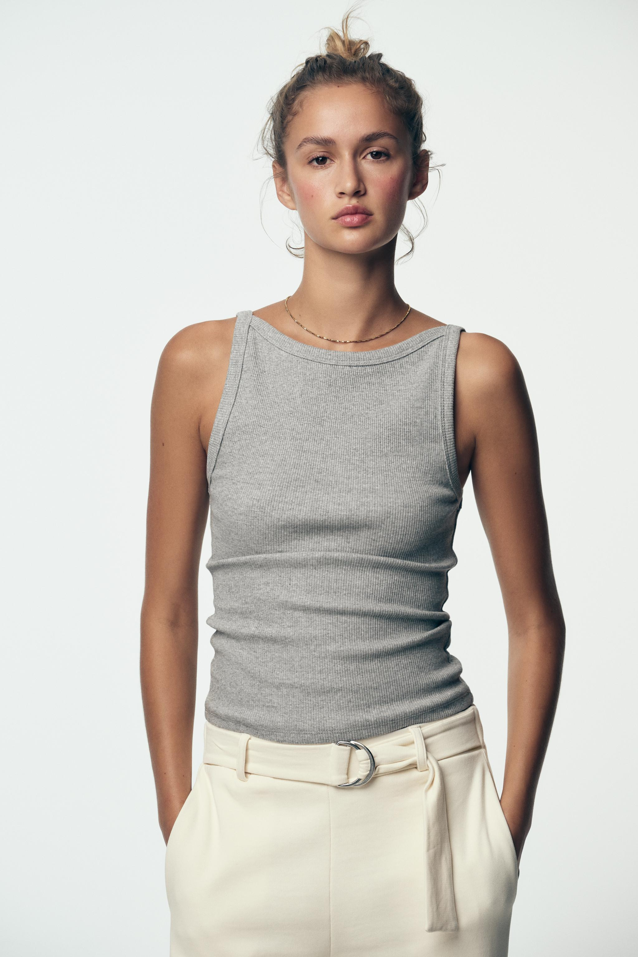 RIBBED HALTER TOP | Zara US