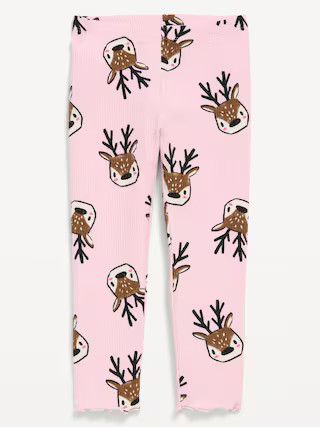 Printed Lettuce-Edge Leggings for Toddler Girls | Old Navy (US)