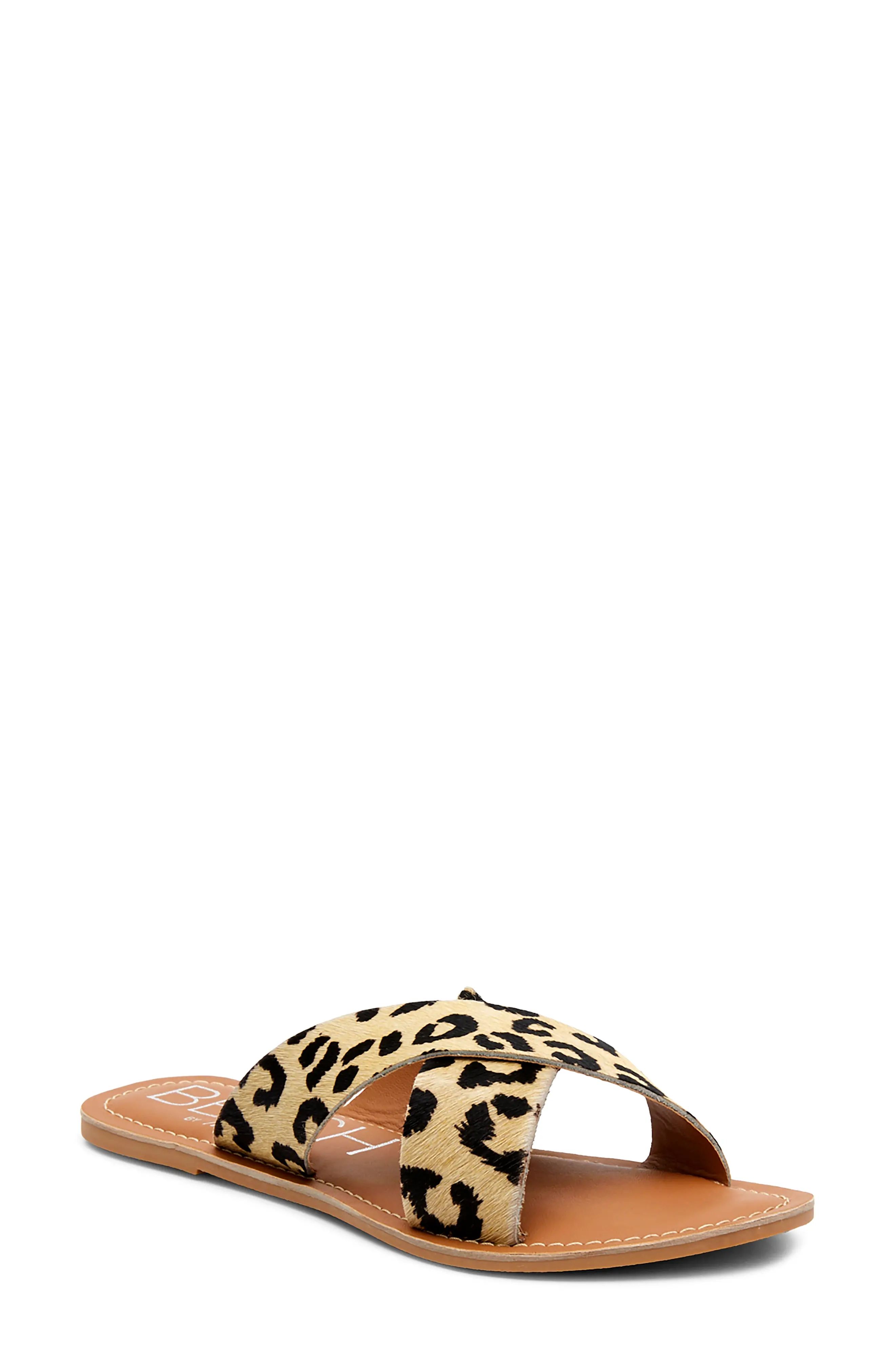 Coconuts by Matisse Pebble Slide Sandal in White Leopard Calf Hair at Nordstrom, Size 6 | Nordstrom
