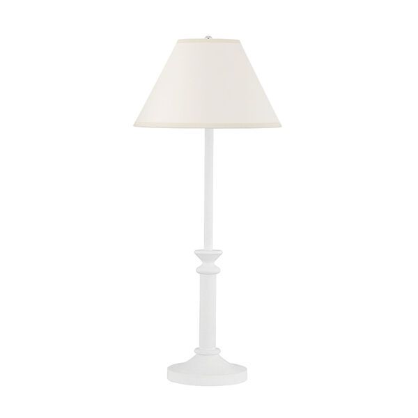 Lancaster White Plaster One-Light Table Lamp | Bellacor