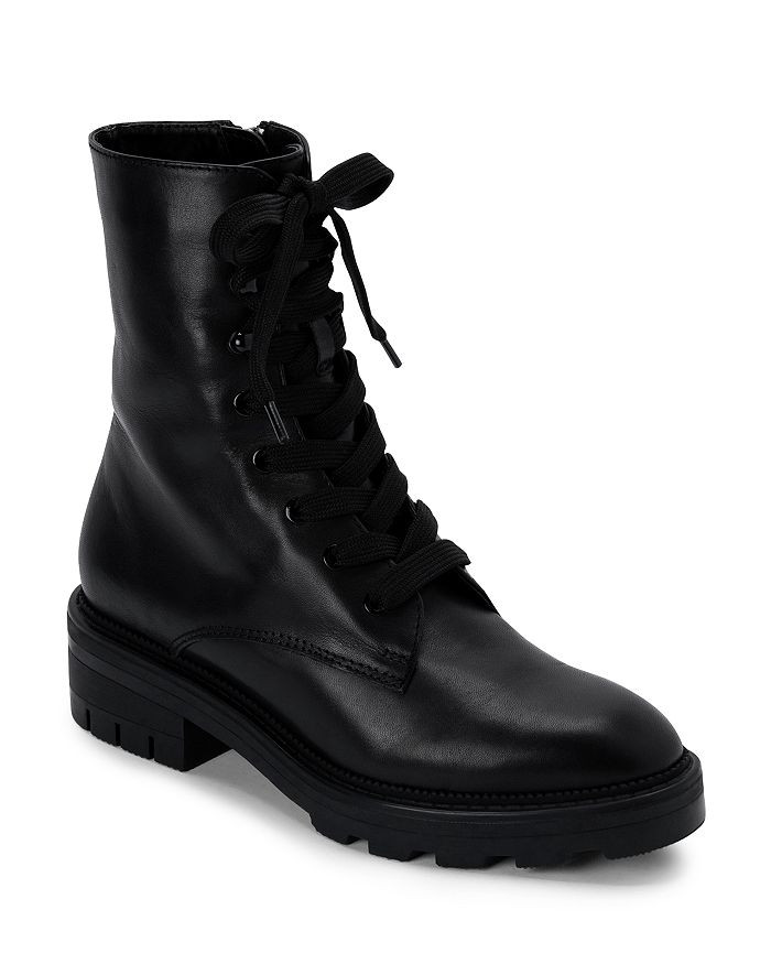 Women's Lottie Almond Toe Leather Combat Booties | Bloomingdale's (US)