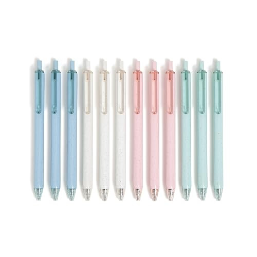 U Brands U-Eco Recycled Gel Click Pens, Set of 12, Pastel Speckle, Medium (0.7 mm) Point, Black Ink | Amazon (US)