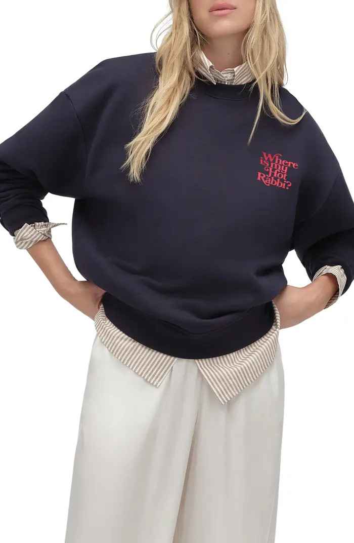 x 'Nobody Wants This' Hot Rabbi Crewneck Sweatshirt | Nordstrom