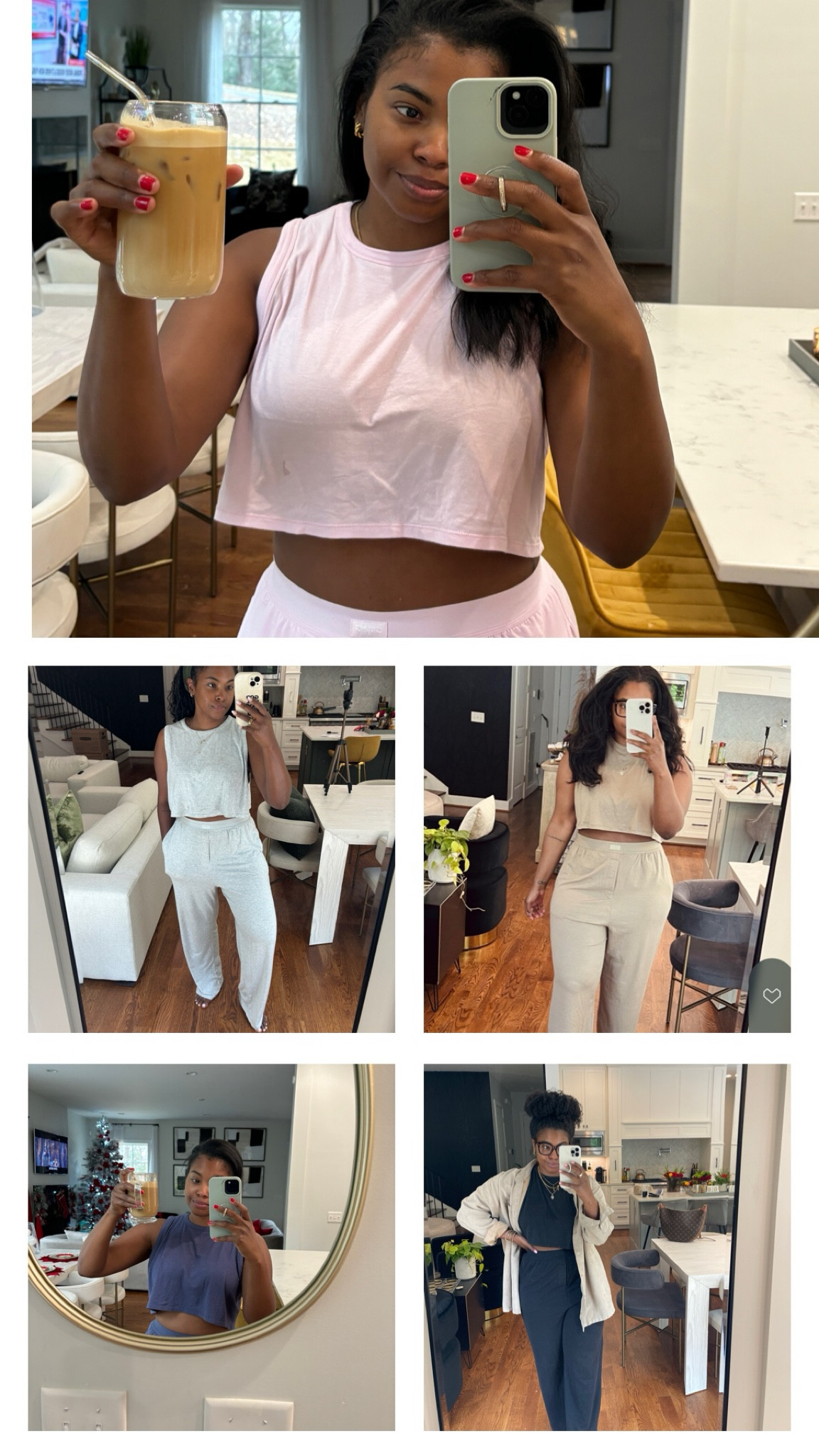 This Skims boyfriend collection has me in a chokehold. The color selections for the top is limited but that have the basics. 
Top: Medium
 Bottom: Small (they run big) 


#LTKMidsize #LTKFindsUnder100
