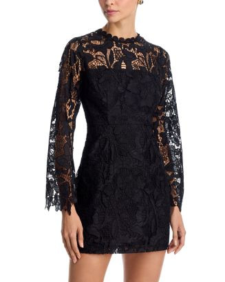 Ido Long Sleeve Lace Mini Dress - Exclusive | Bloomingdale's (US)