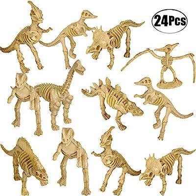 Bedwina Dinosaur Fossil Skeleton (24 Pieces) Assorted Figures Dino Bones, 3.7 Inch - for Science ... | Amazon (US)