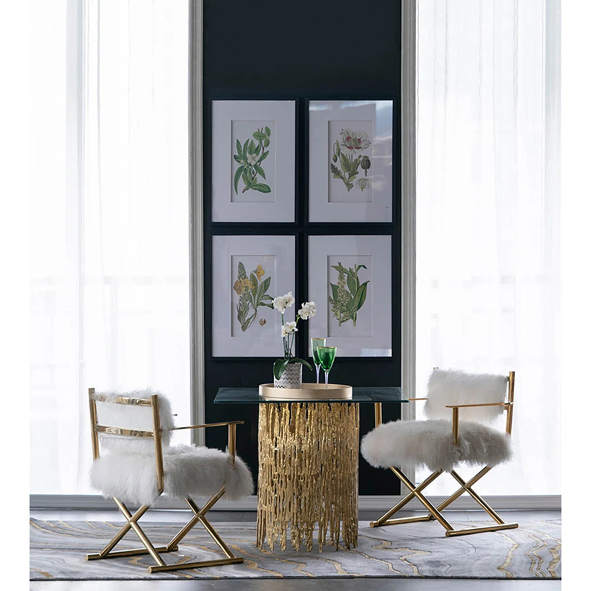 Set of 4 Botanical Flower Wall Art, Home Decor for Living Room, Dining Room, Bedroom, Hallway, 20... | Wayfair North America