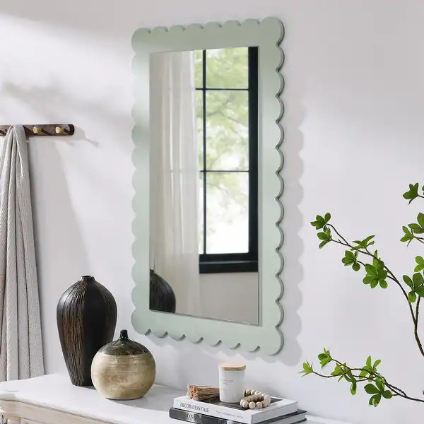 Emmeline Scalloped Rectangle Wall Mirror - Bed Bath & Beyond - 42258278 | Bed Bath & Beyond