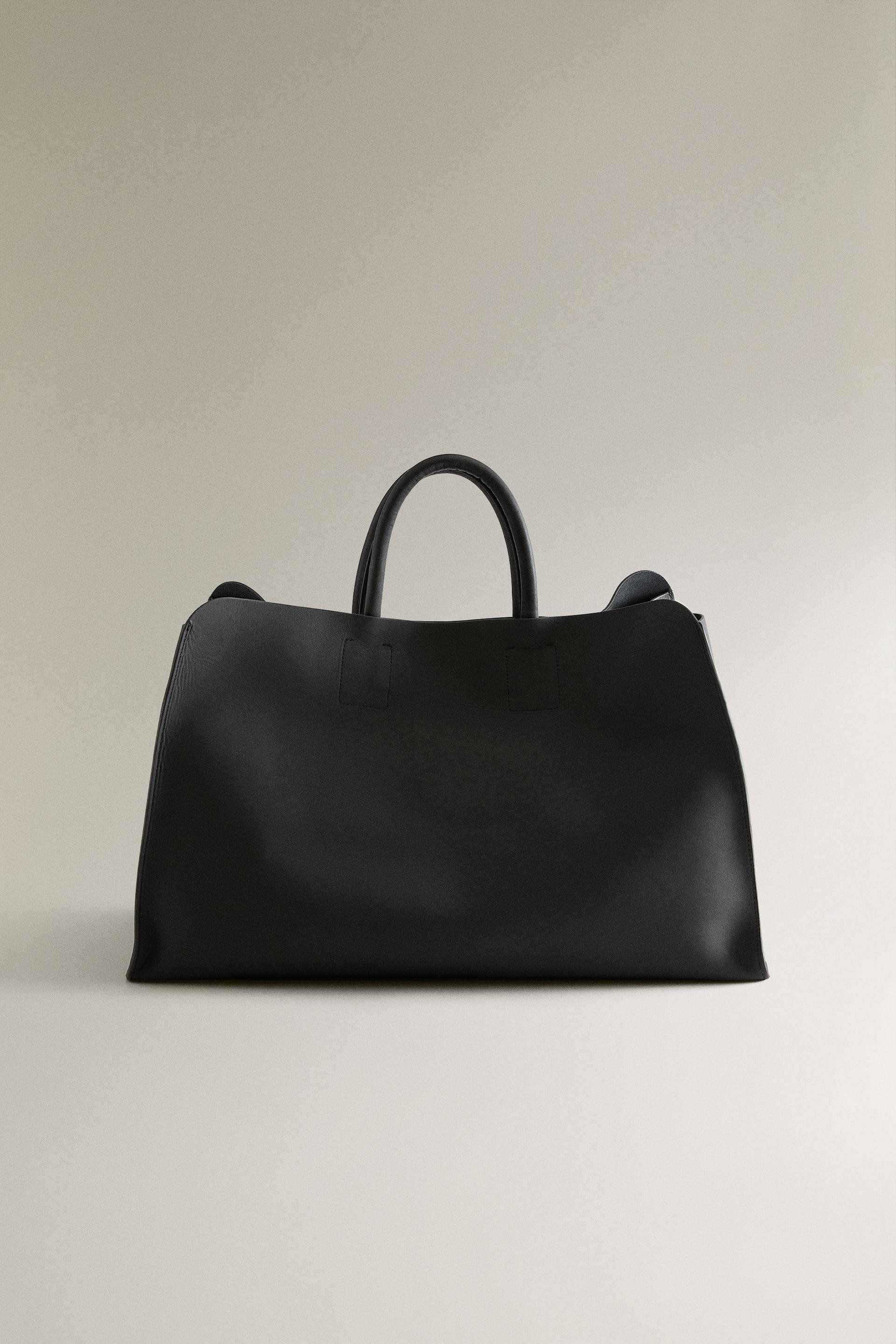 Nappa leather tote - Black - ONE SIZE ONLY | Zara UK