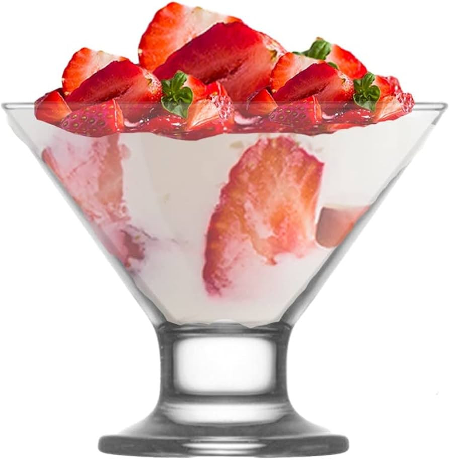 Vikko Dessert Bowls, 5.5 Ounce Ice Cream Sundae Bowls, Set of 6 Footed Dessert Cup For Ices, Pudd... | Amazon (US)