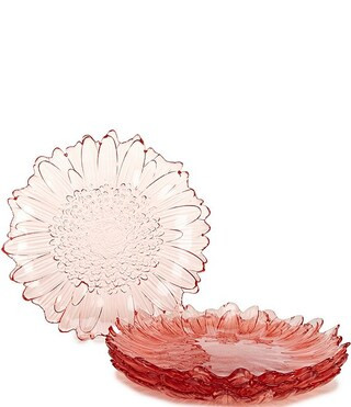Pink Floral Appetizer Plates, Set of 4 | Dillard's