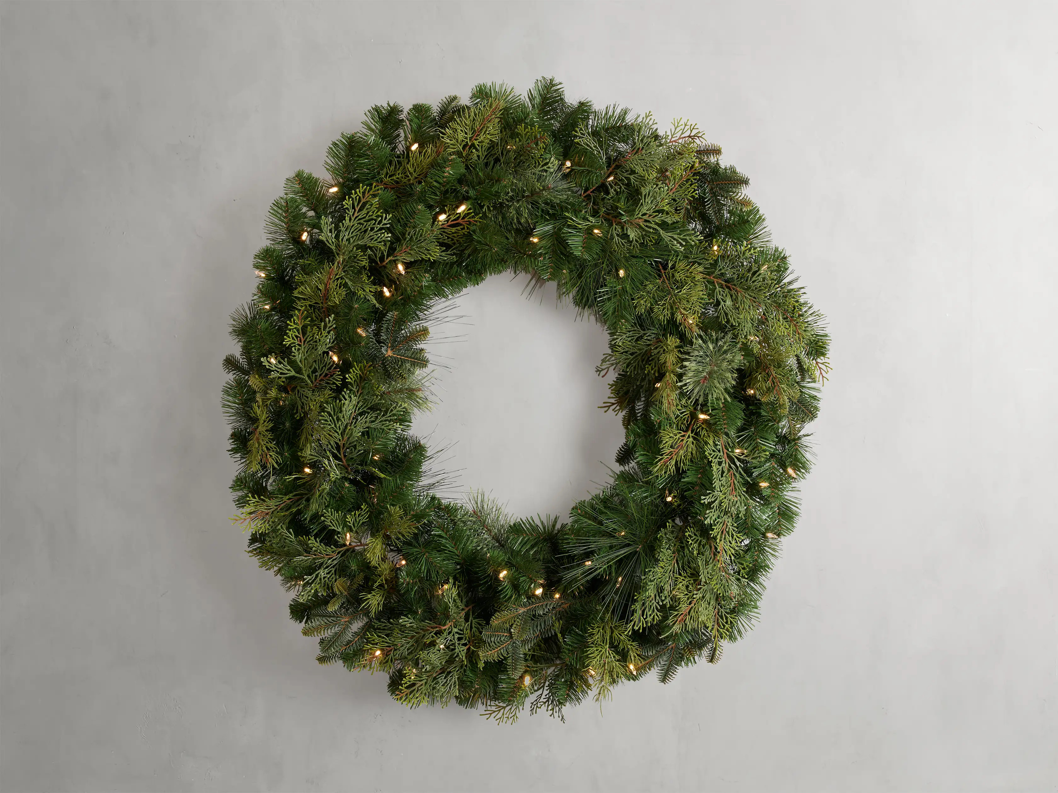 Faux Mixed Green Wreath | Arhaus
