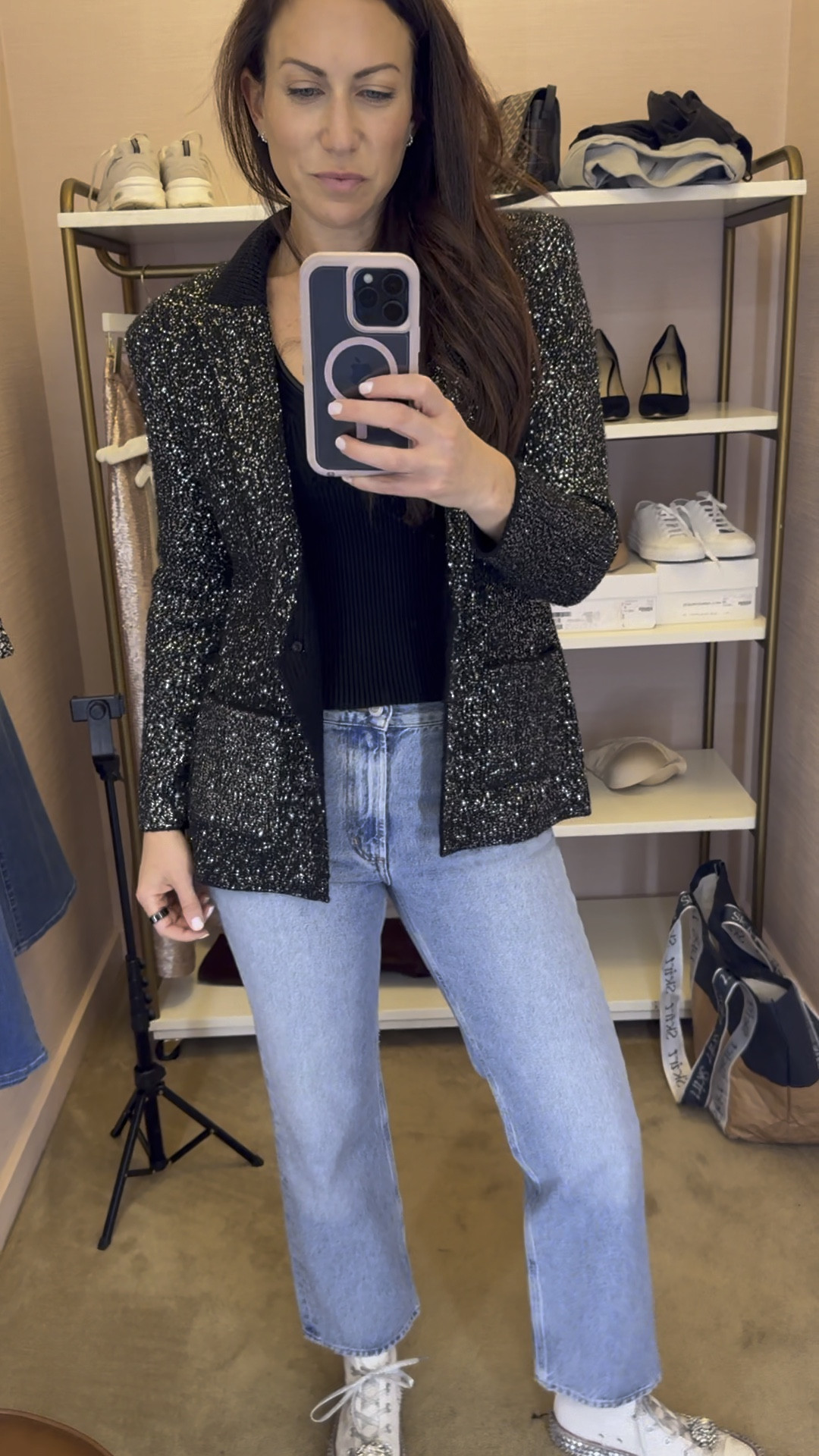This blazer is knit and sparkly. Seriously such a stand out piece! I’d wear this all over the holiday season. 

Love a fancy knit! 

#LTKSeasonal #LTKStyleTip #LTKHoliday