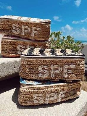 SPF Open Top Makeup Bag with Puka Shells | KenzKustomz