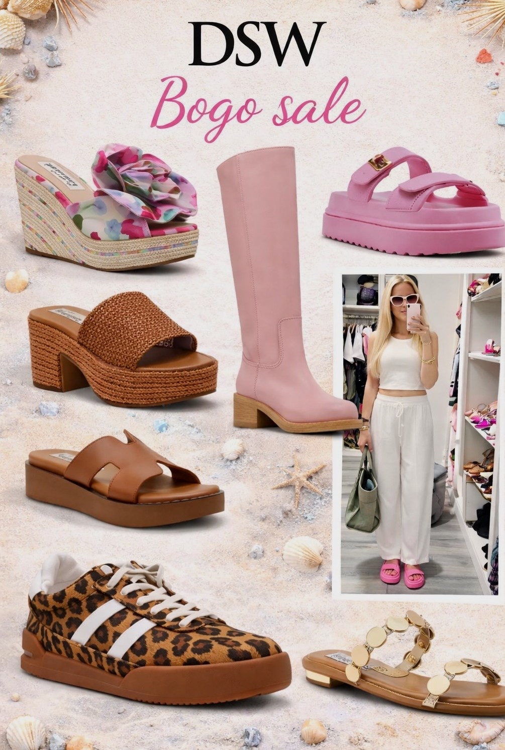 Dsw shoes flower wedges pink shoes 

#LTKmomlife #LTKSpringSale