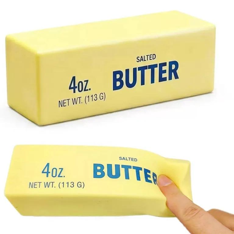 Slow Rebound Cute Butter Squeeze Stress Balls, 2026 New Squeeze Ball Realistic Butter Stick Soft ... | Walmart (US)