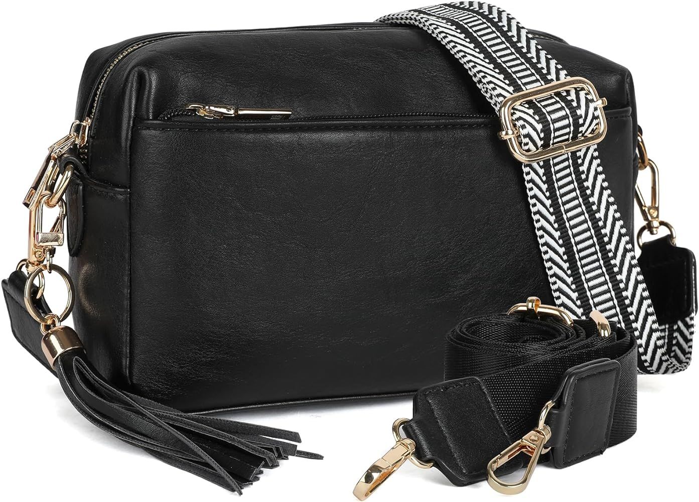 LUCKWE Crossbody Bags for Women Trendy,Leather Crossbody Purses,Women's Shoulder Handbags with 2 ... | Amazon (US)
