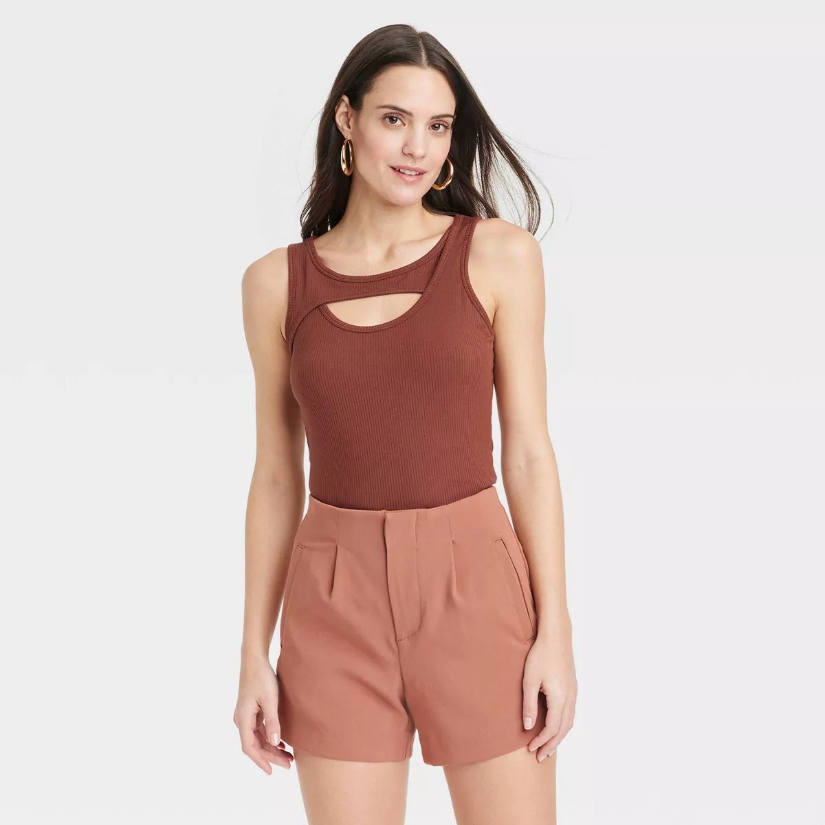 Women's Slim Fit Cut-Out Tank Top - A New Day™ | Target