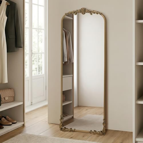 Besdomus Vintage Full Length Mirror: 21''x56'' Brass Antique Floor Mirror | Amazon (US)