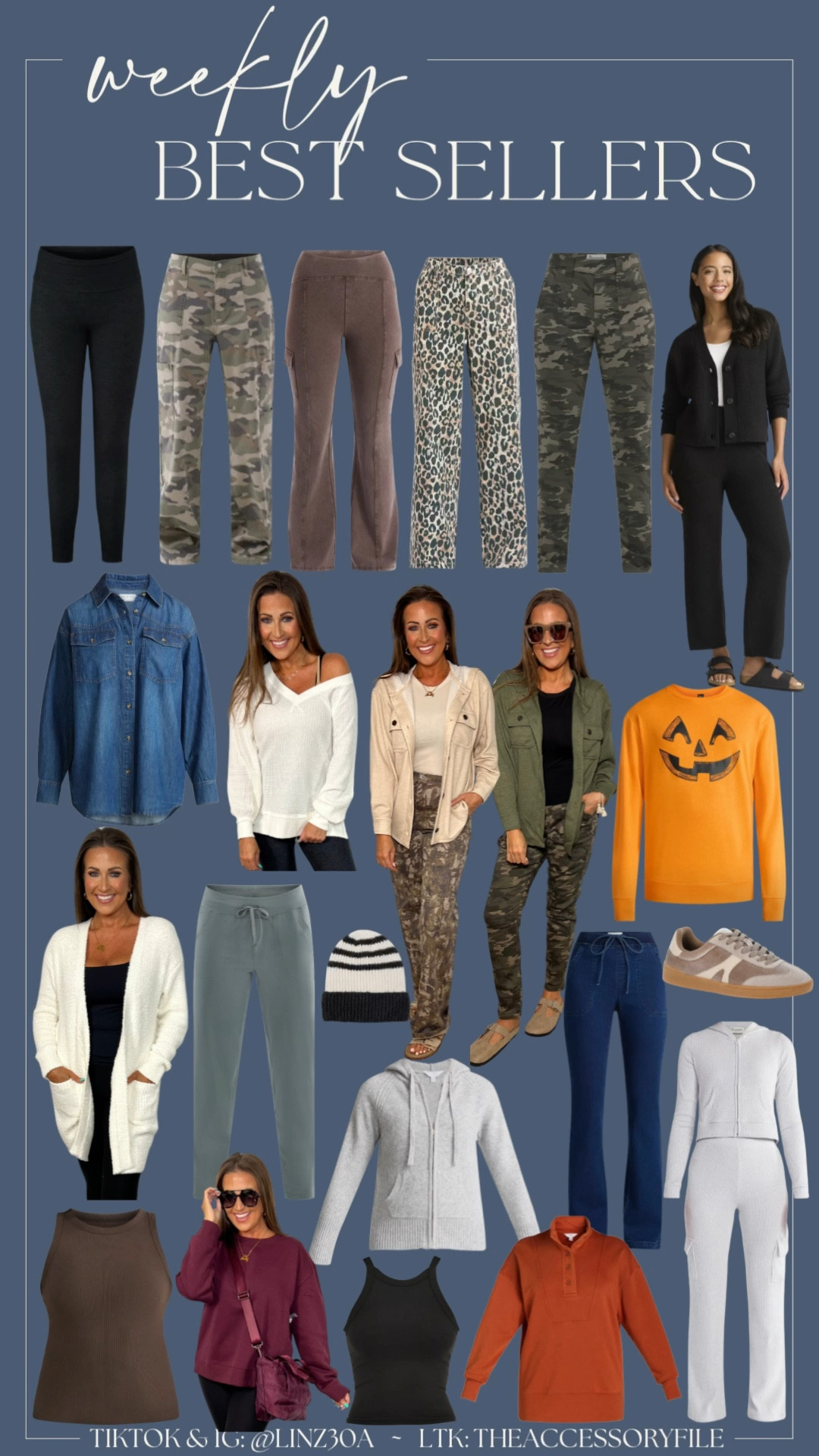 This past week’s best sellers! 

Fall outfit, fall fashion, viral fashion, camo pants, cargo pants, buttery soft black leggings, athleisurewear, athleisure, Halloween outfit, Halloween costume, Halloween sweatshirt, denim joggers, hoodie, shacket, cardigan, sweater set 


#LTKSeasonal #LTKStyleTip #LTKFindsUnder50