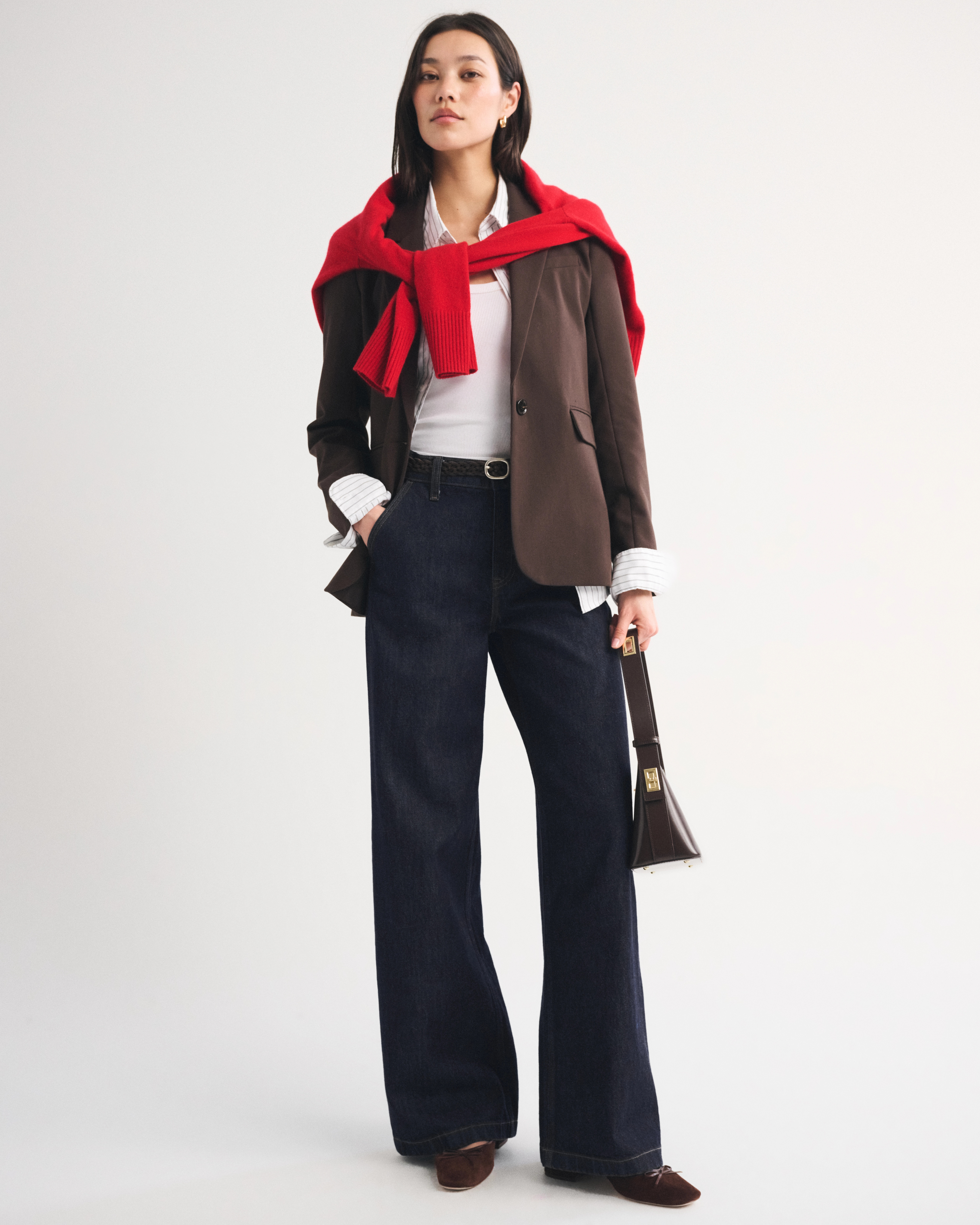 High Rise Wide Leg Trouser Jean | Abercrombie & Fitch (US)