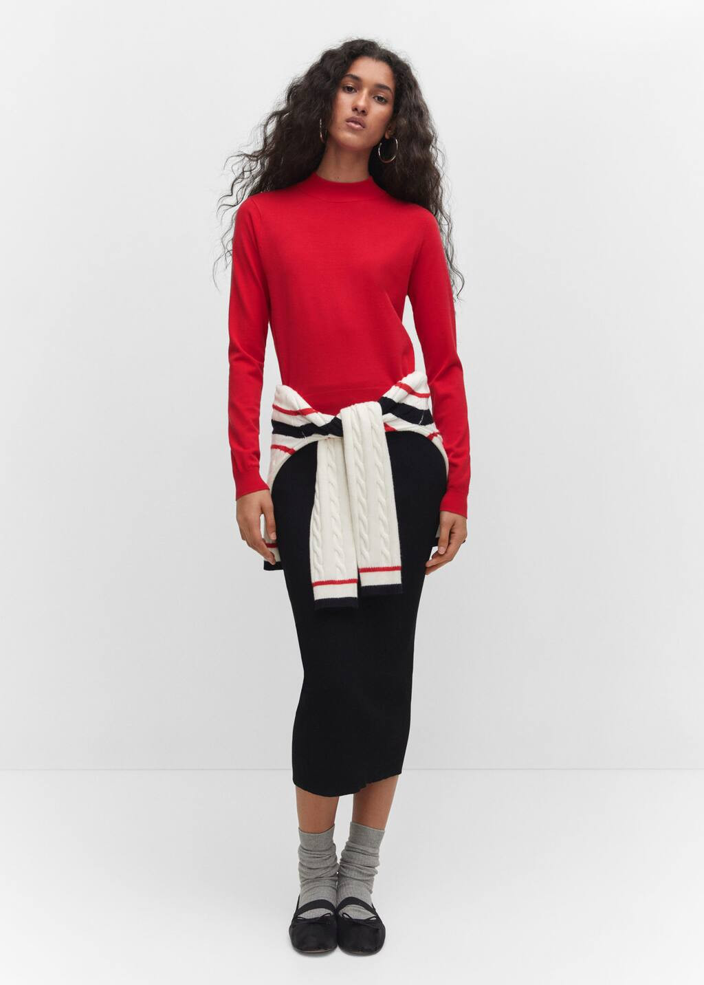 Fine-knit sweater with zipper  -  Women | Mango USA | MANGO (US)