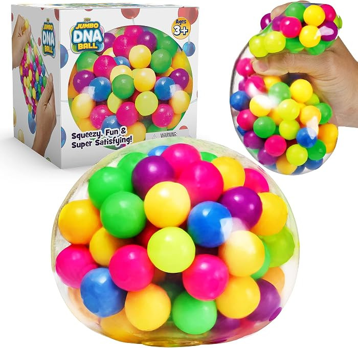 YoYa Toys The Original Jumbo DNA Ball | Colorful Fidget Squeezing Stress Relief Ball for Adults &... | Amazon (US)