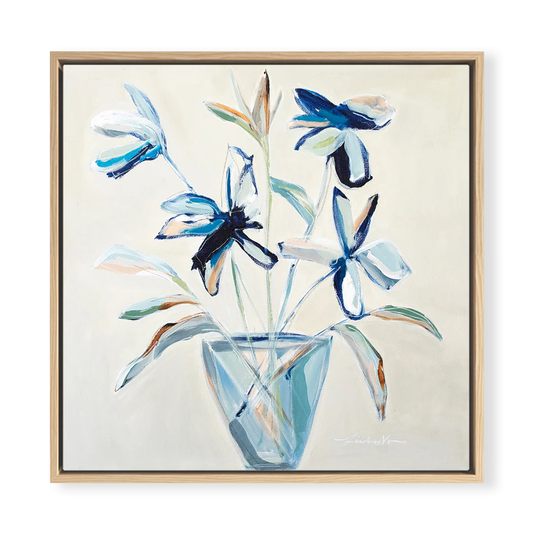 Whimsical Blue Potted Play by Lindsay Von Art Print | Urban Garden Prints