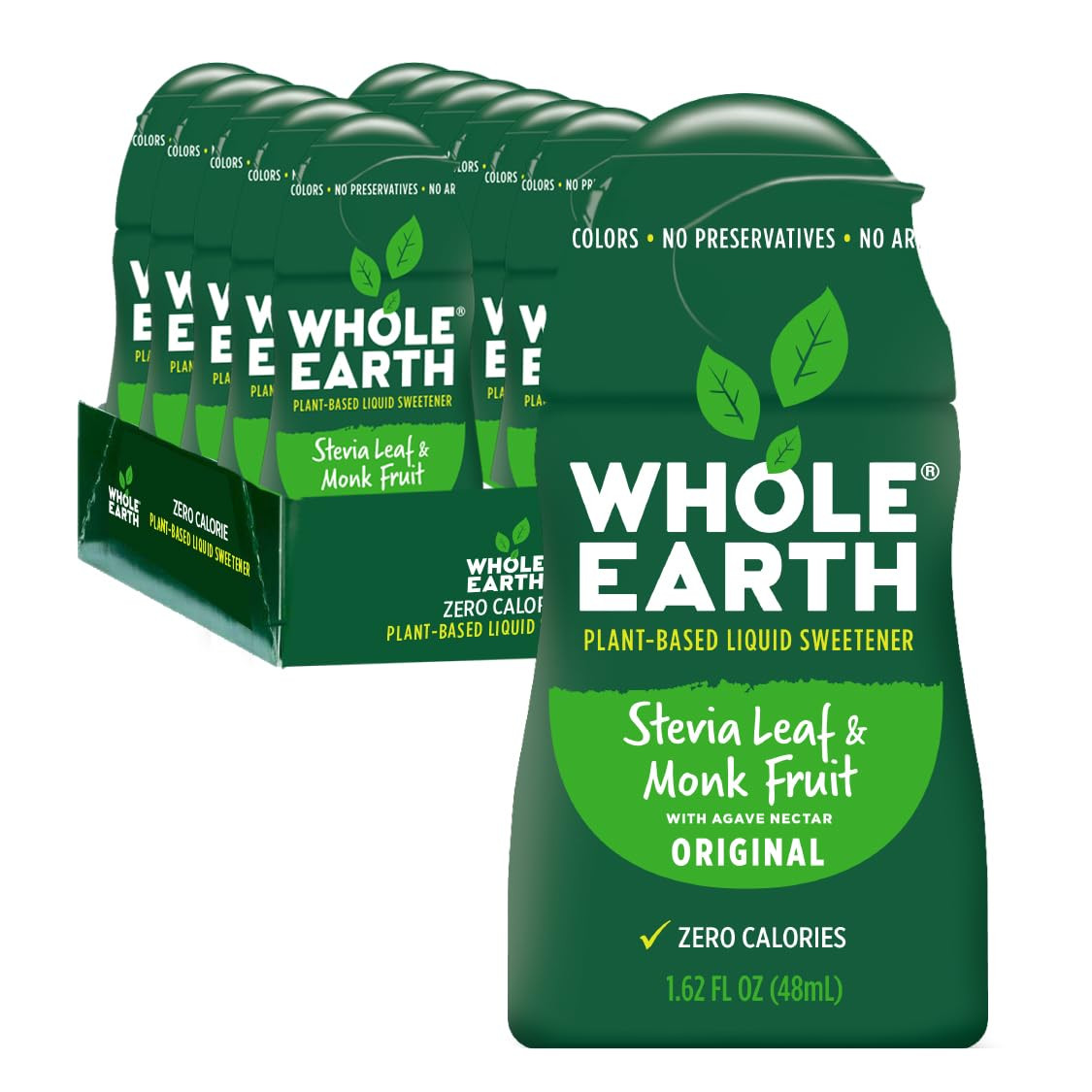 Whole Earth Stevia & Monk Fruit Liquid Sweetener, Original, No Erythritol, Squeeze Bottle, 1.62 F... | Amazon (US)