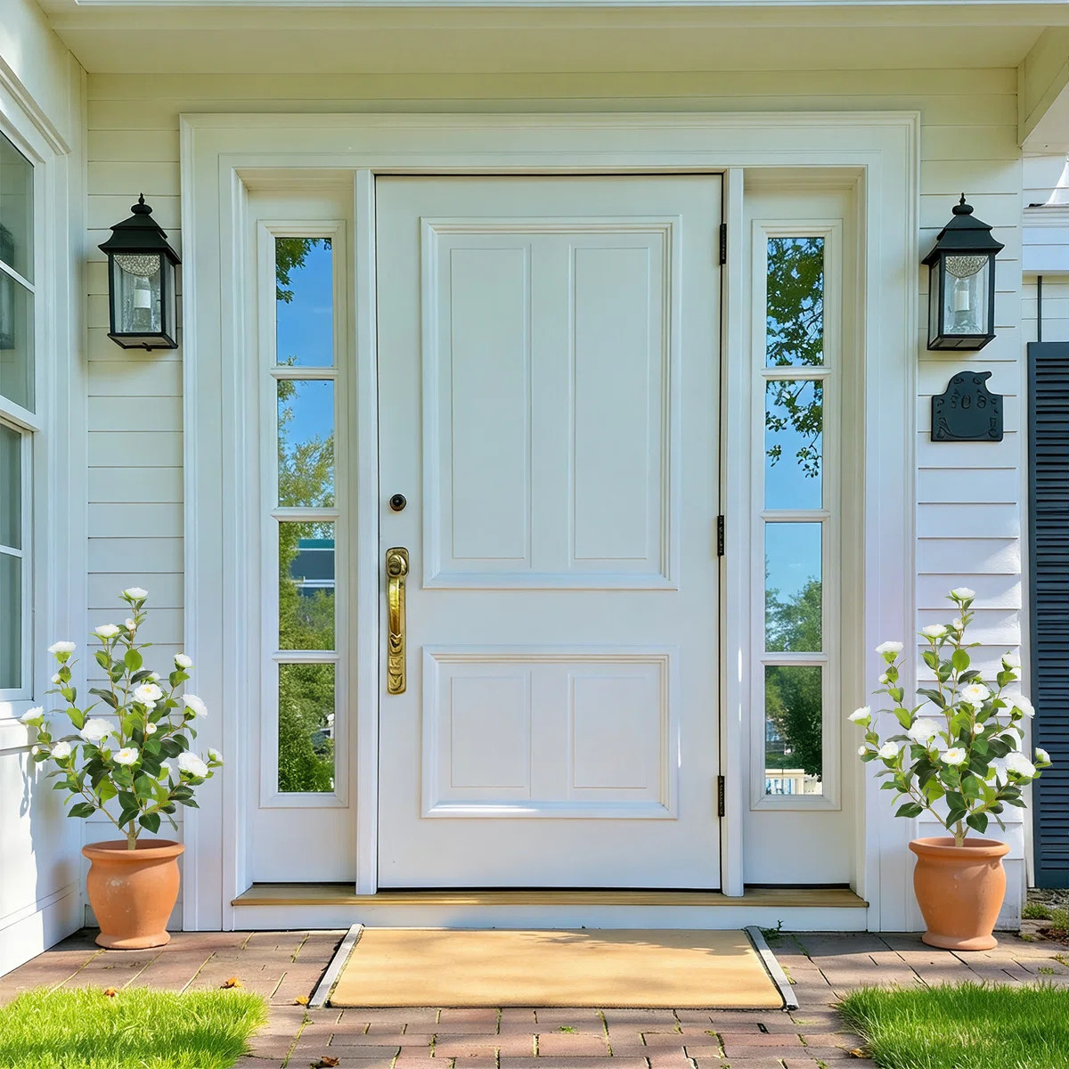 Artificial Camellia Silk Trees in Pot, Faux Flowering Potted Plant with Realistic Greenery for In... | Wayfair North America