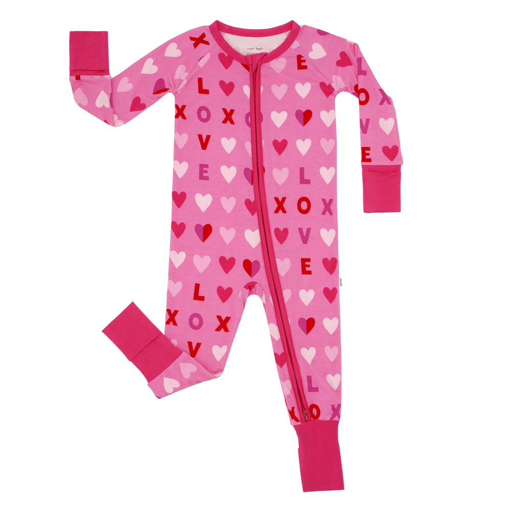 Pink XOXO Zippy | Little Sleepies