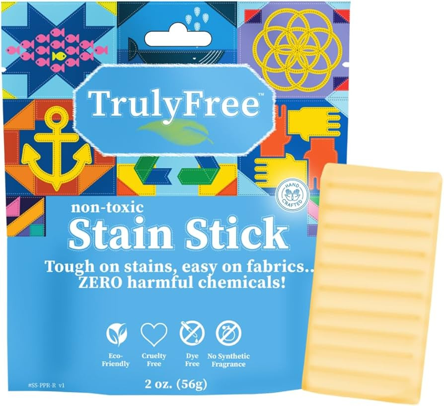 Truly Free Natural Stain Stick - Laundry Spot Remover for Clothes - Stain Remover for Food, Blood... | Amazon (US)