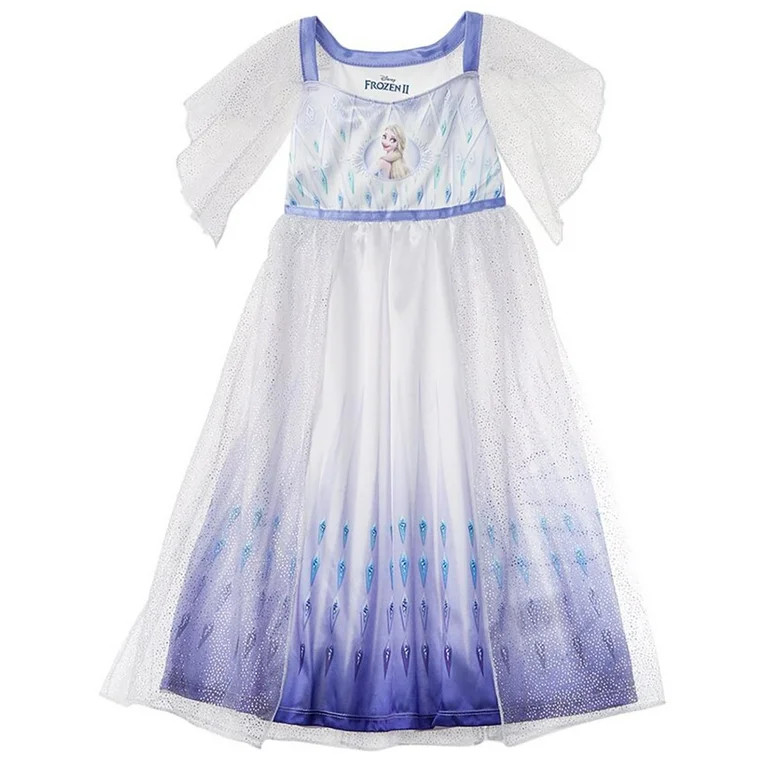 Disney Frozen Girls Fantasy Nightgown Epilogue Elsa Pajama Sleepwear, White, Size: 6 | Walmart (US)