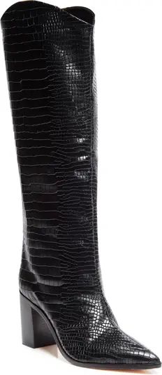 Maryana Pointed Toe Block Heel Knee High Boot (Women) | Nordstrom