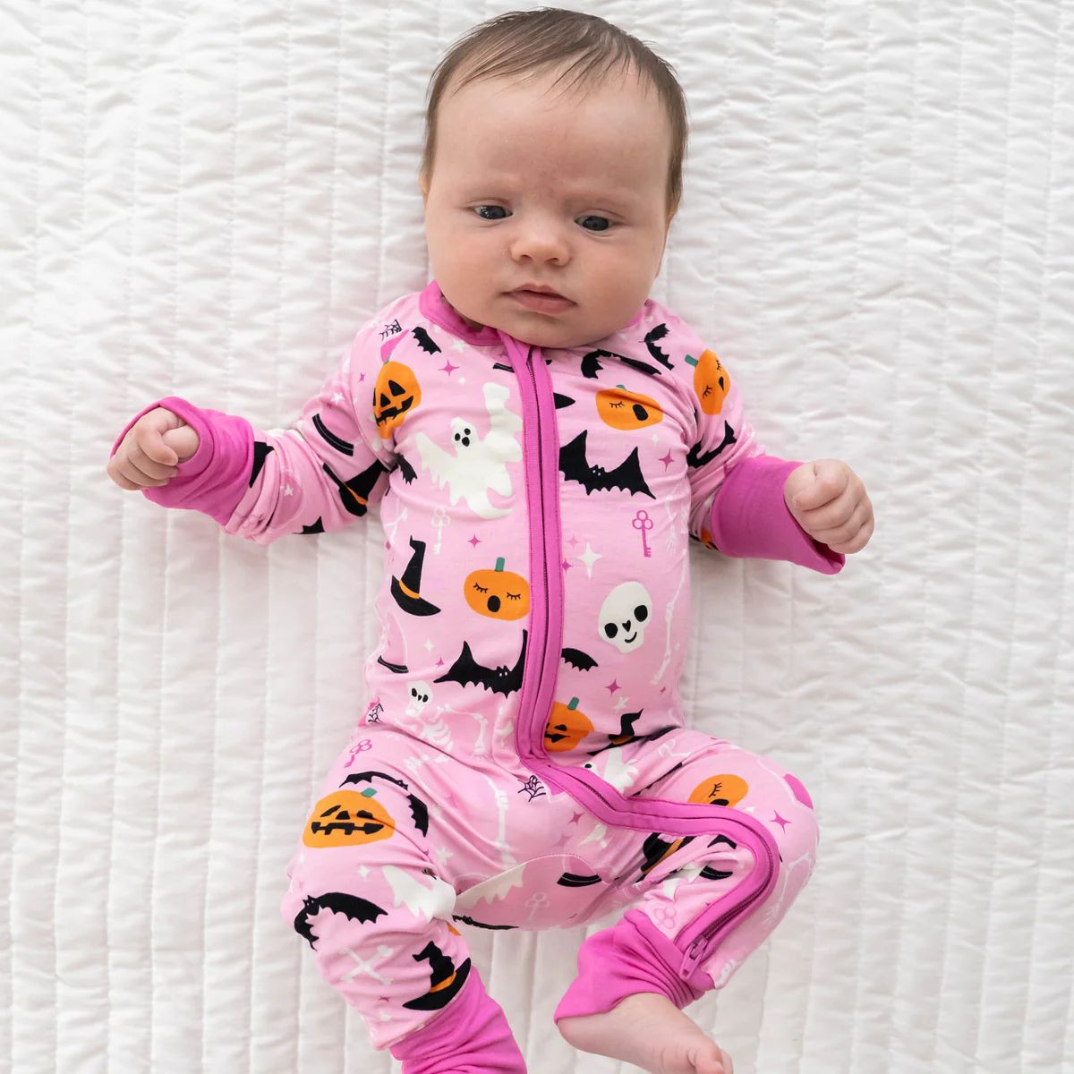 Pink Glowing Ghouls Zippy | Little Sleepies