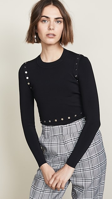 Crew Neck Sweater With Splittable Waist | Shopbop